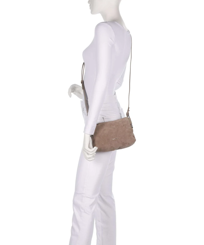 Coccinelle Rebekka Suede Sac porté épaule warm taupe