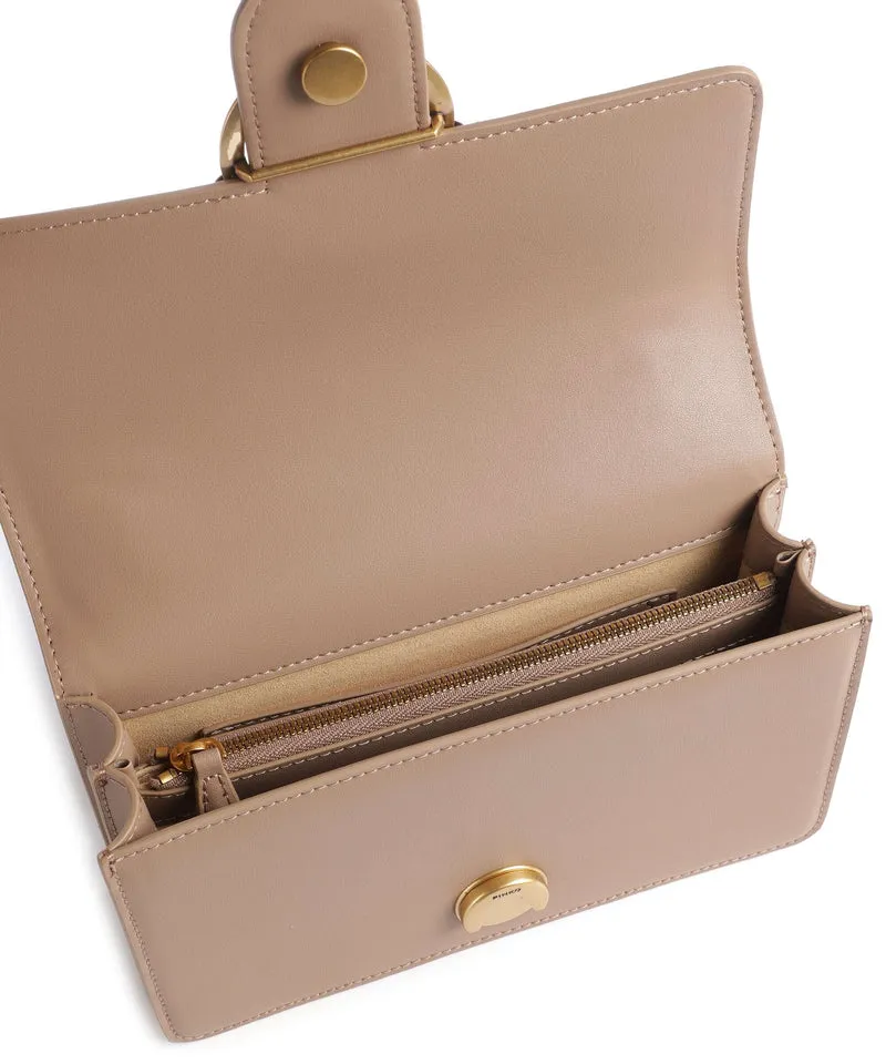 Pinko Love One Mini Sac porté épaule biscotto zenzero