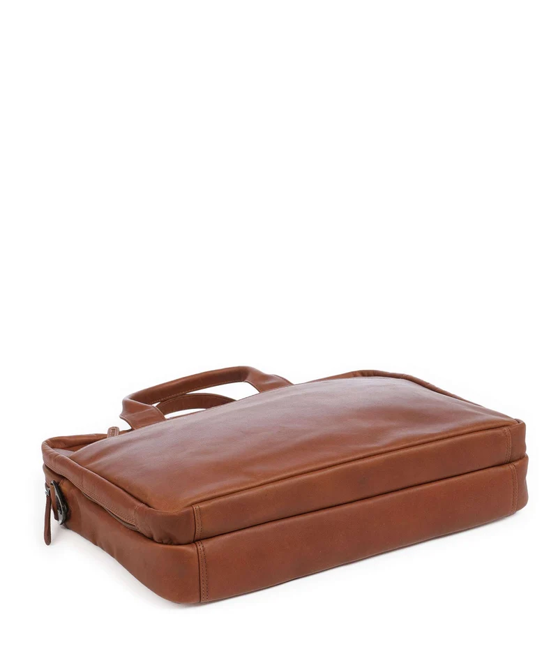 The Chesterfield Brand Cow Wax Pull Up Frazer Porte-document cognac