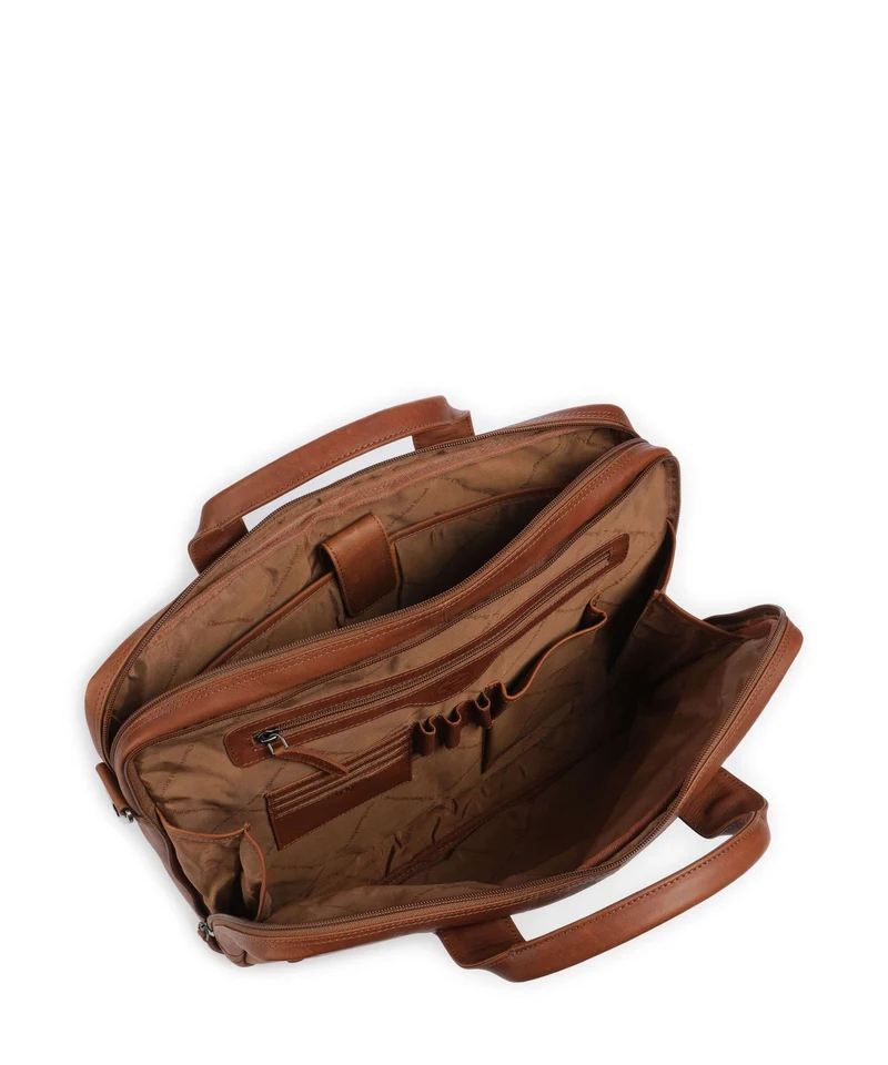 The Chesterfield Brand Cow Wax Pull Up Frazer Porte-document cognac