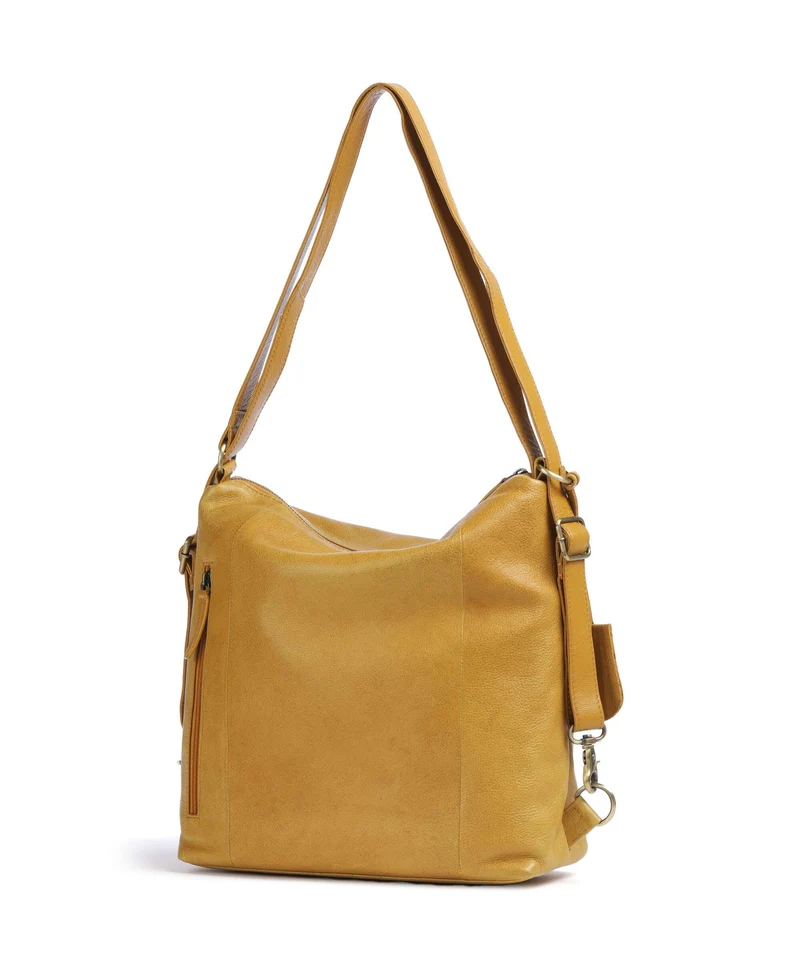 Burkely Natural Norah Sac à main porté dos yolk yellow