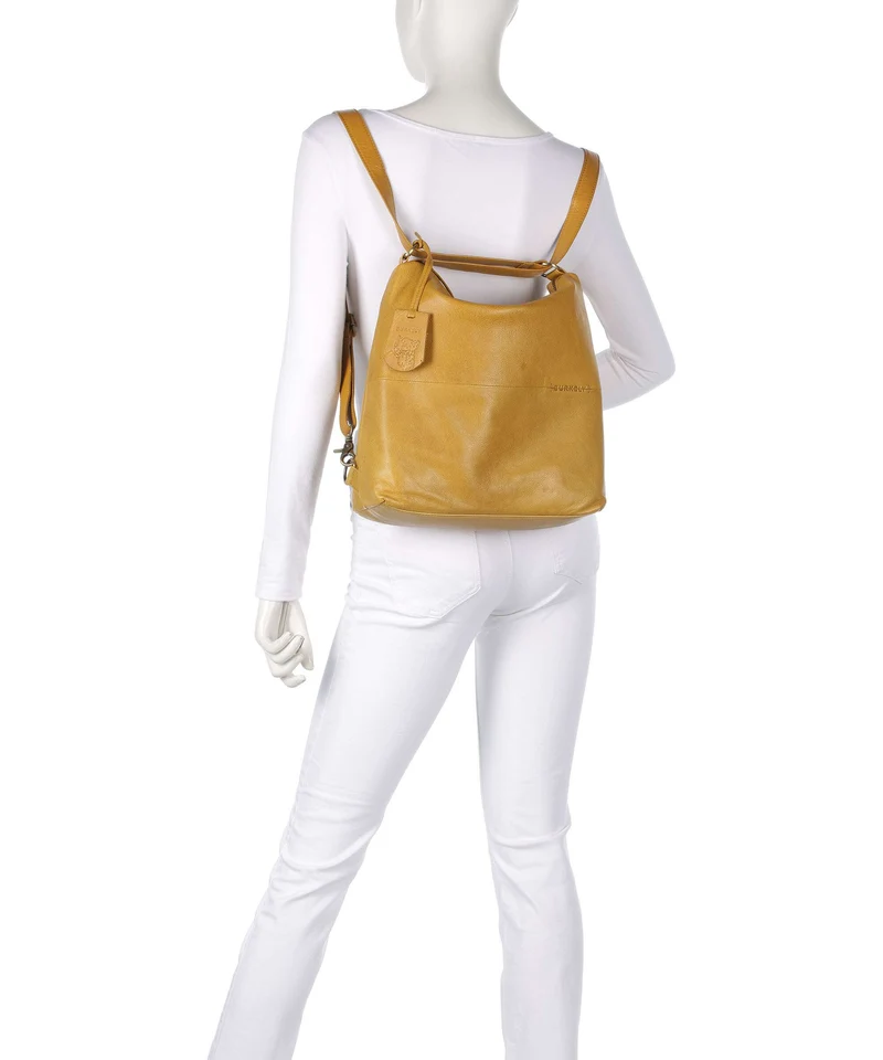 Burkely Natural Norah Sac à main porté dos yolk yellow