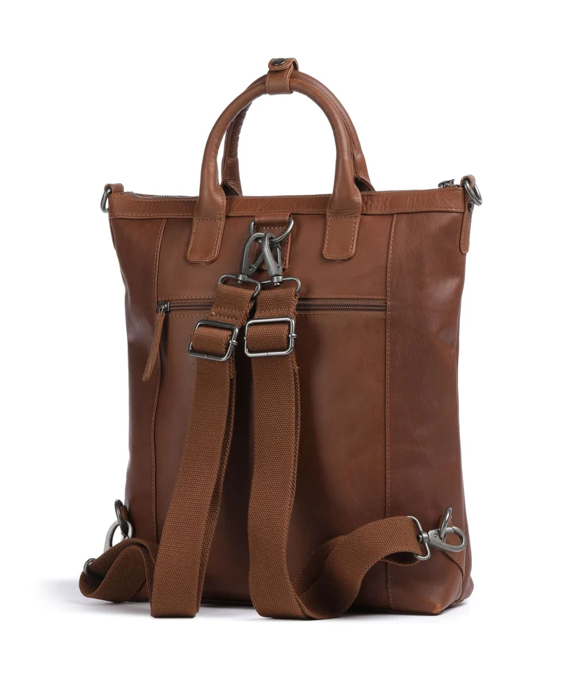 The Chesterfield Brand Wax Pull Up Cow Luisa Sac à main porté dos cognac