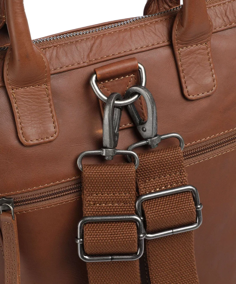 The Chesterfield Brand Wax Pull Up Cow Luisa Sac à main porté dos cognac