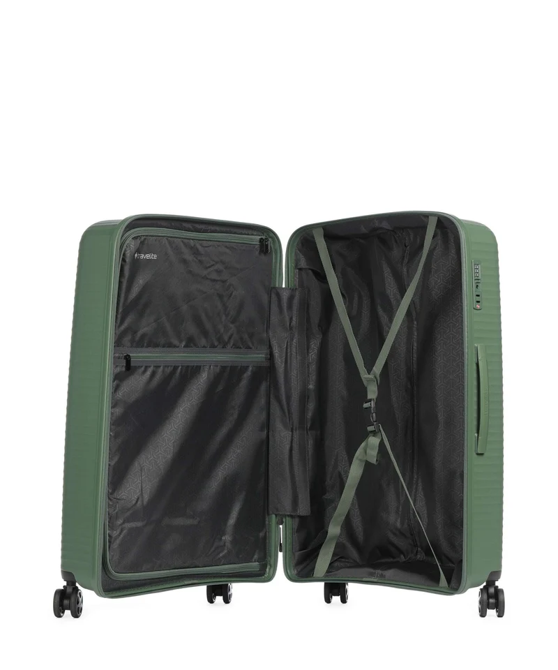 Travelite Air Stripe Valise 4 roues green