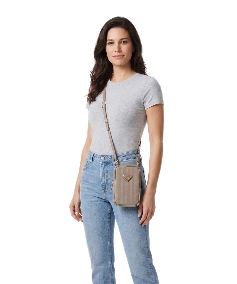 Maison Mollerus Vinerus Wildhorn Pochette telephone taupe