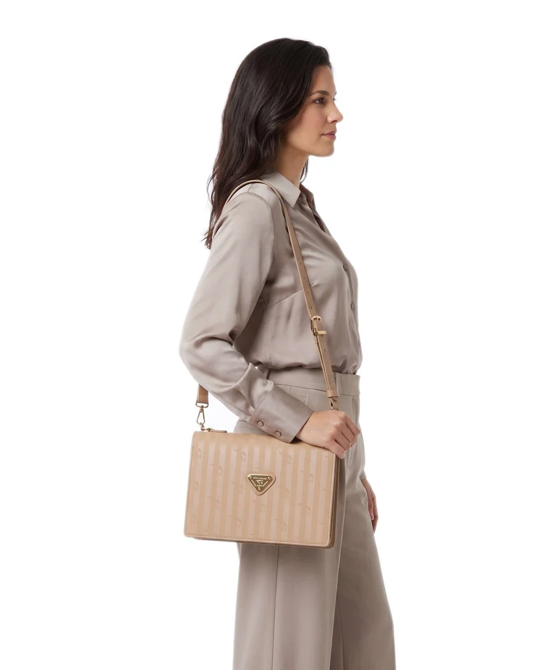 Maison Mollerus Vinerus Wil Sac bandoulière cappuccino beige/nastro