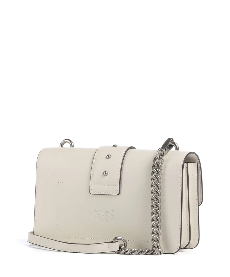Pinko Love One Mini Sac bandoulière bianco seta/old silver