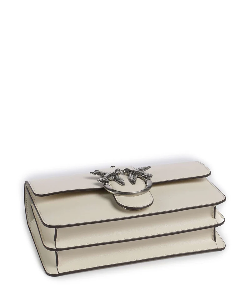 Pinko Love One Mini Sac bandoulière bianco seta/old silver
