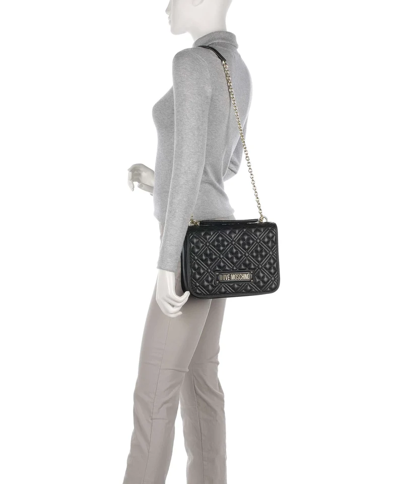 Love Moschino Quilted Sac porté épaule nero