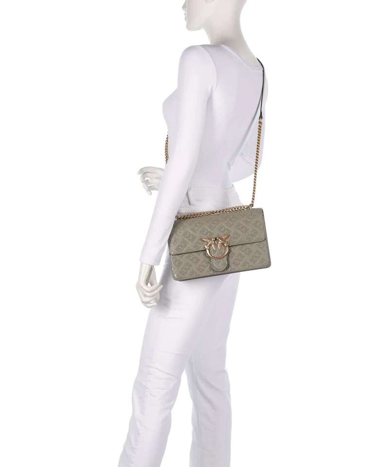 Pinko Love One Classic Sac porté épaule noce/antique gold