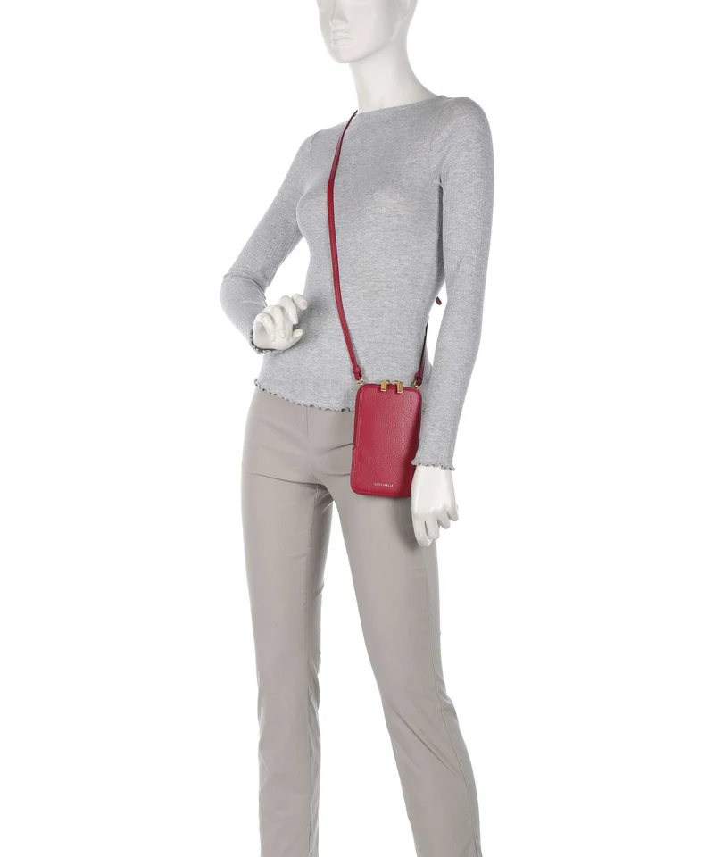 Coccinelle Flor Pochette telephone sangria