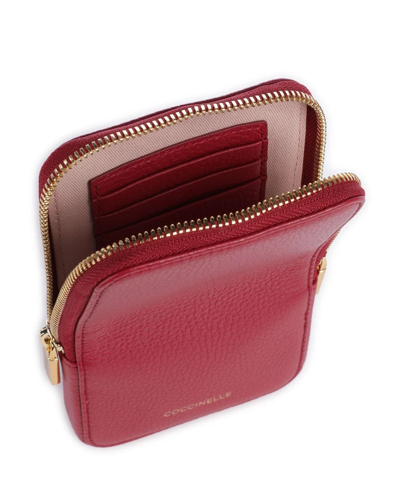 Coccinelle Flor Pochette telephone sangria
