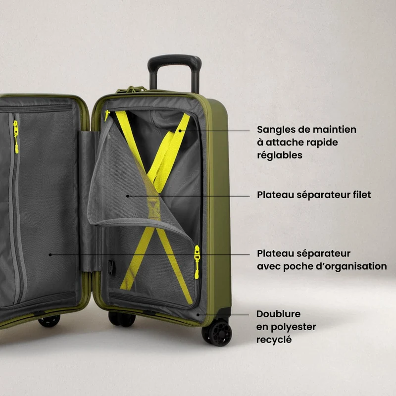 Valise cabine 55x35 cm – Enaïs Jump | Coque rigide légère
