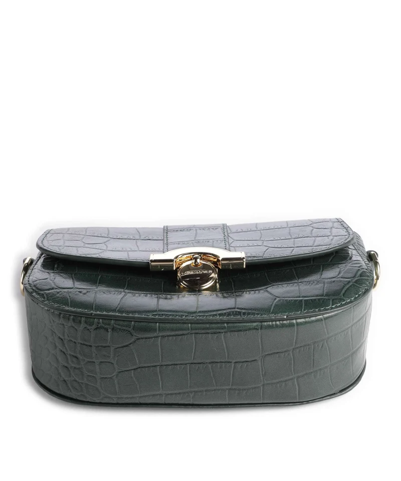 Lancaster Exotic CN Croco Sac bandoulière vertforêt