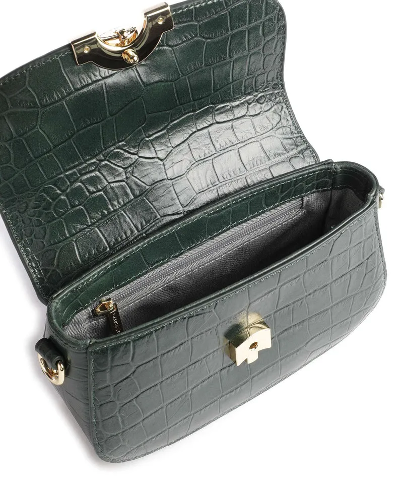 Lancaster Exotic CN Croco Sac bandoulière vertforêt