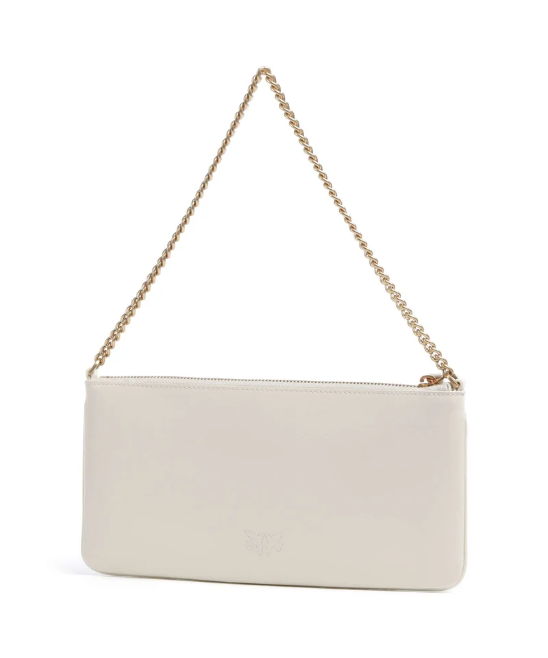 Pinko Flat Horizontal Sac porté épaule bianco seta/antique gold