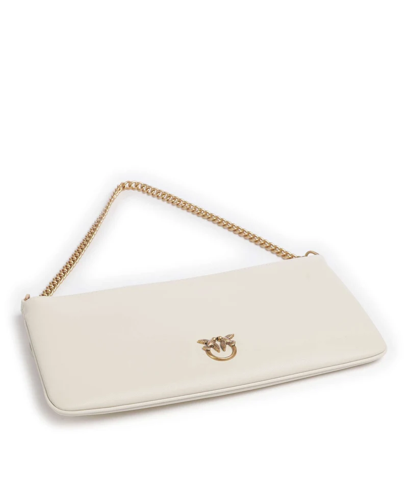 Pinko Flat Horizontal Sac porté épaule bianco seta/antique gold