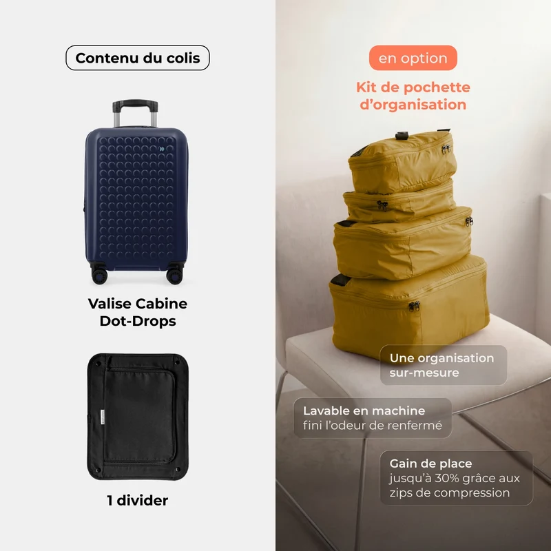 Valise Cabine 35 cm réparable à l'infini - Garantie 10 ans