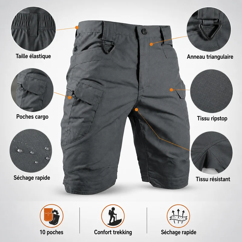 Short trekking homme cargo aventure
