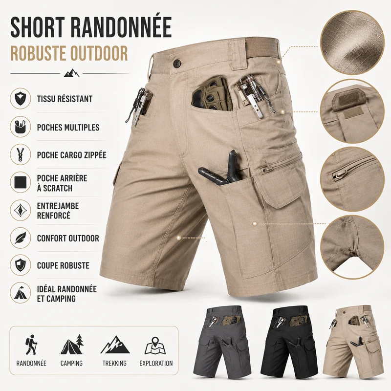 Short randonnée robuste outdoor