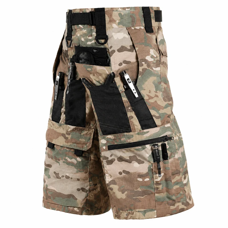 Short trekking homme multi-poches