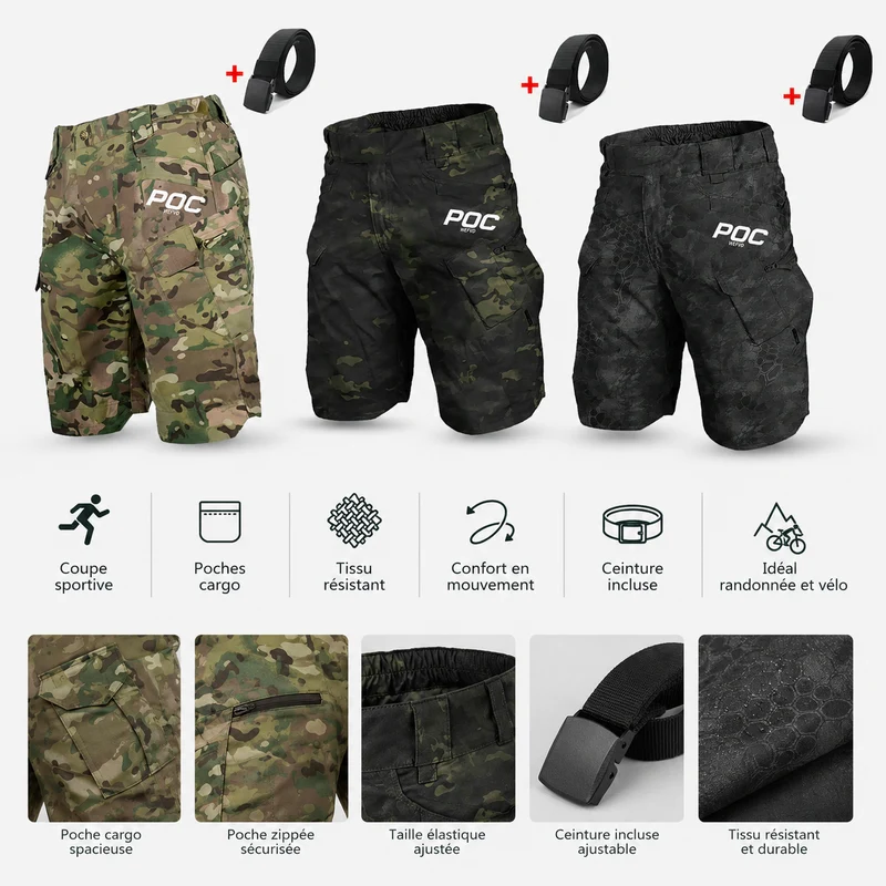Short vélo homme randonnée sportive