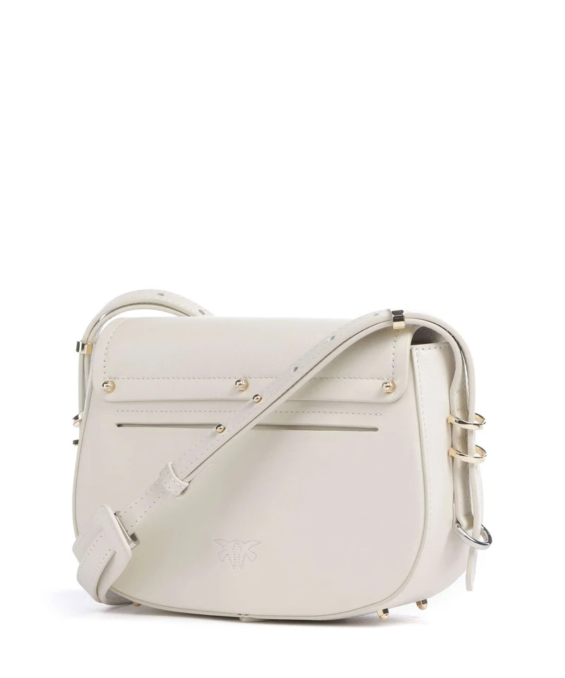Pinko Saddle Mini Sac bandoulière bianco seta/gold/nike