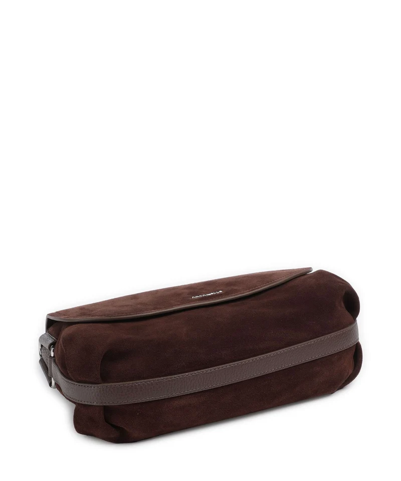 Coccinelle Rebekka Suede Sac porté épaule brunette