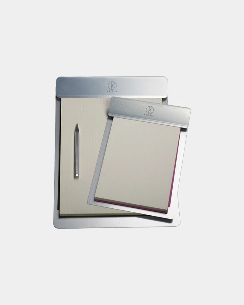 Porte-bloc aluminium A4 à personnaliser