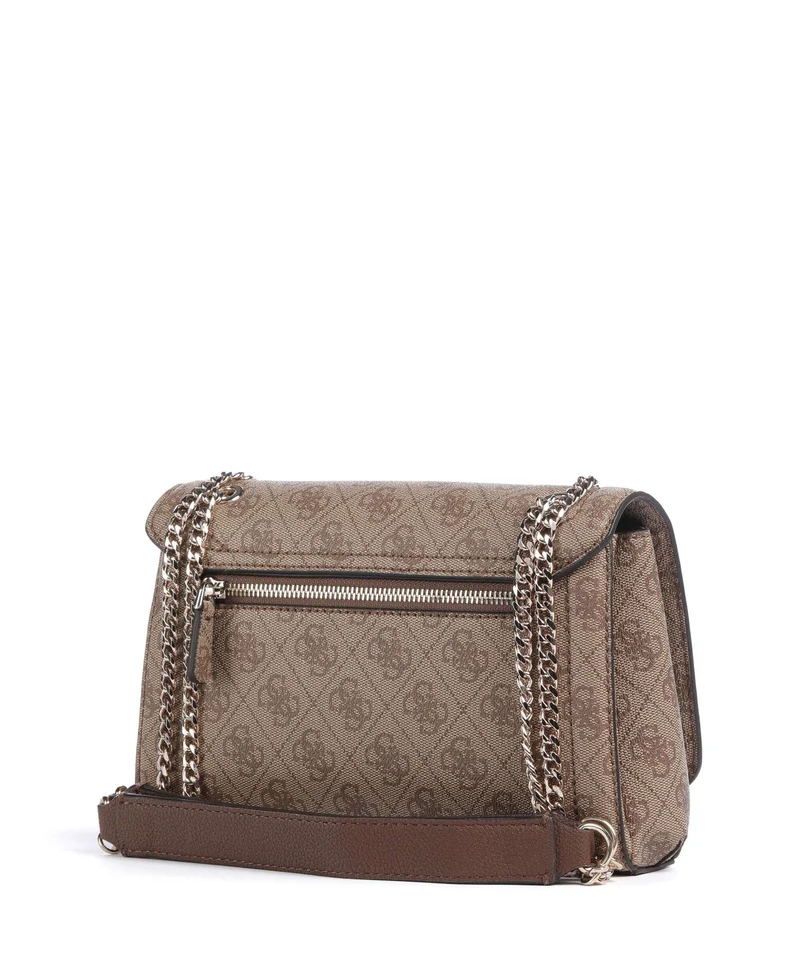 Guess Noelle Sac porté épaule latte logo/brown