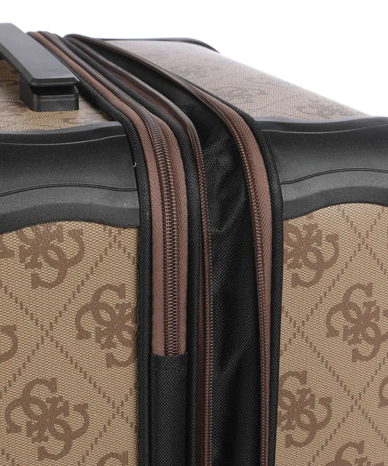 Guess Berta Maxi 4G Valise 4 roues latte logo/brown