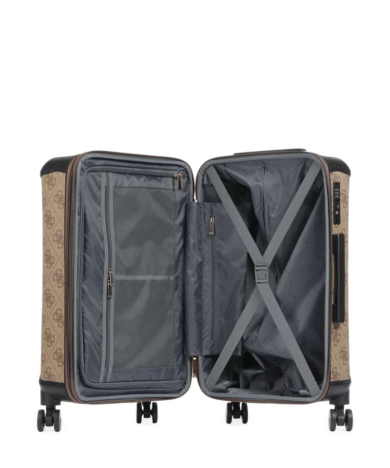 Guess Berta Maxi 4G Valise 4 roues latte logo/brown