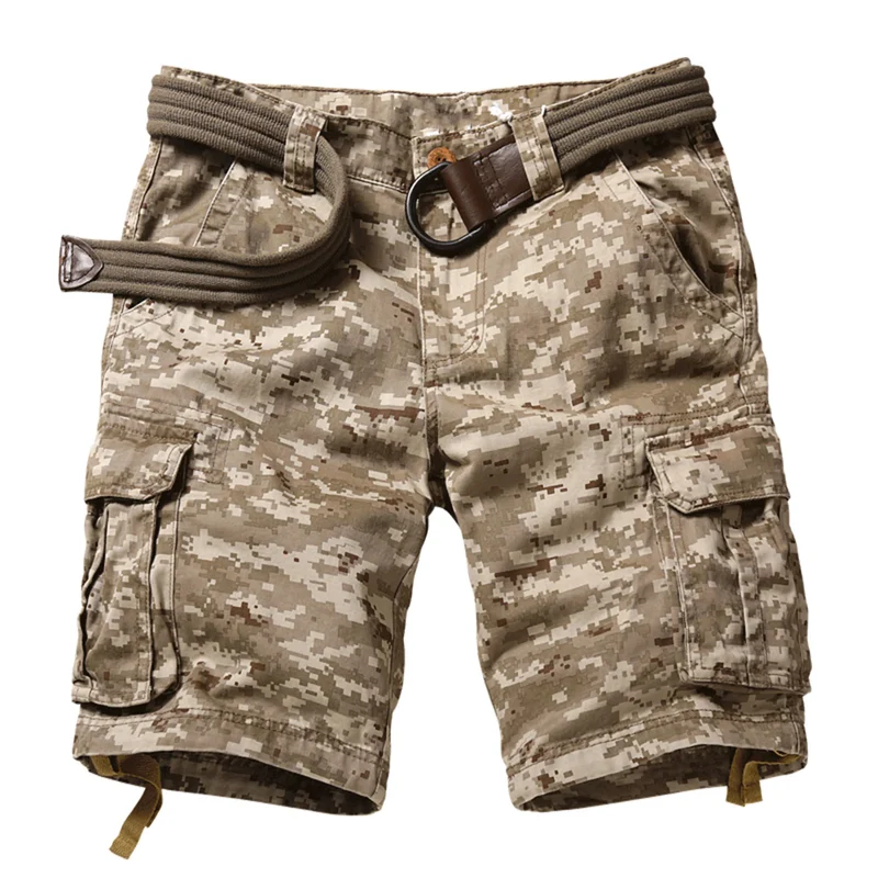 Short de randonnée motif kaki