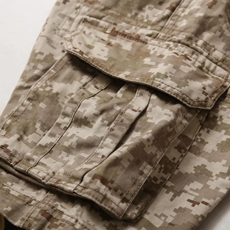 Short de randonnée motif kaki