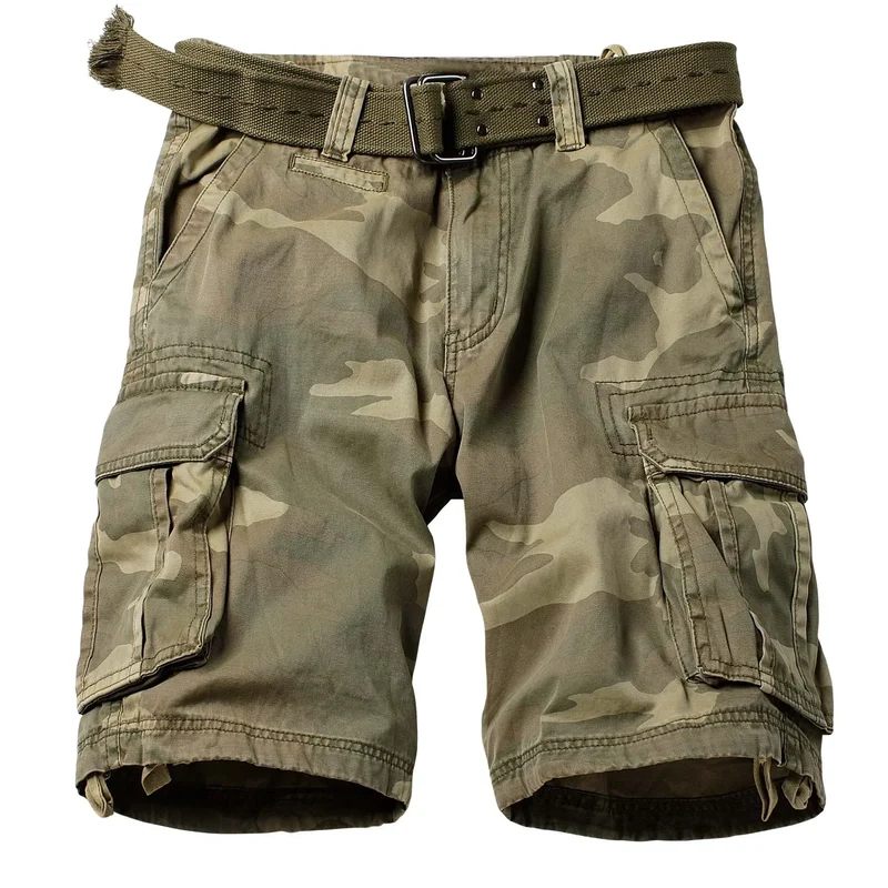 Short de randonnée motif kaki
