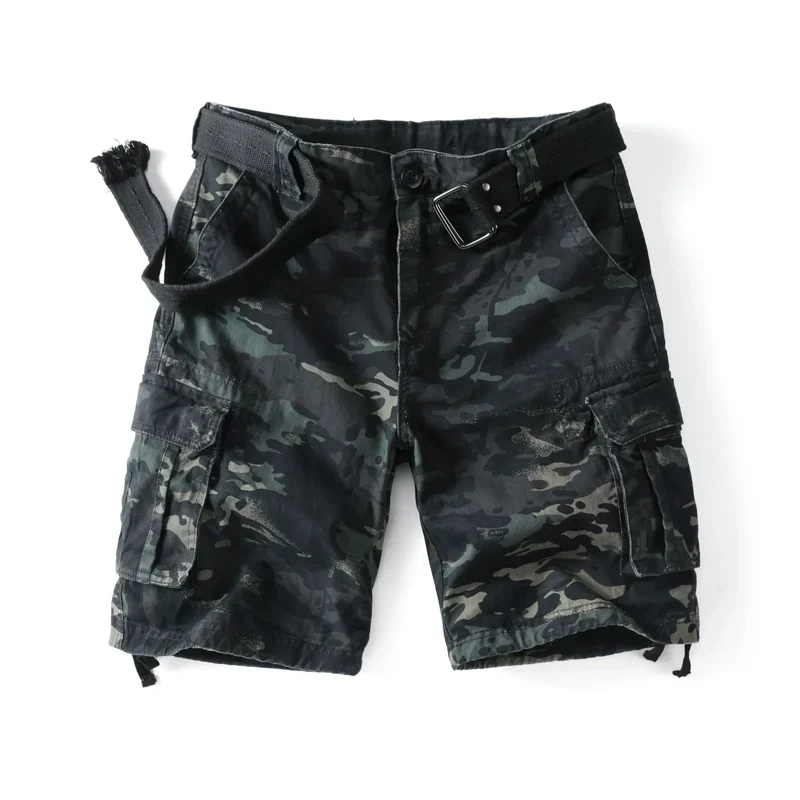 Short de randonnée motif kaki