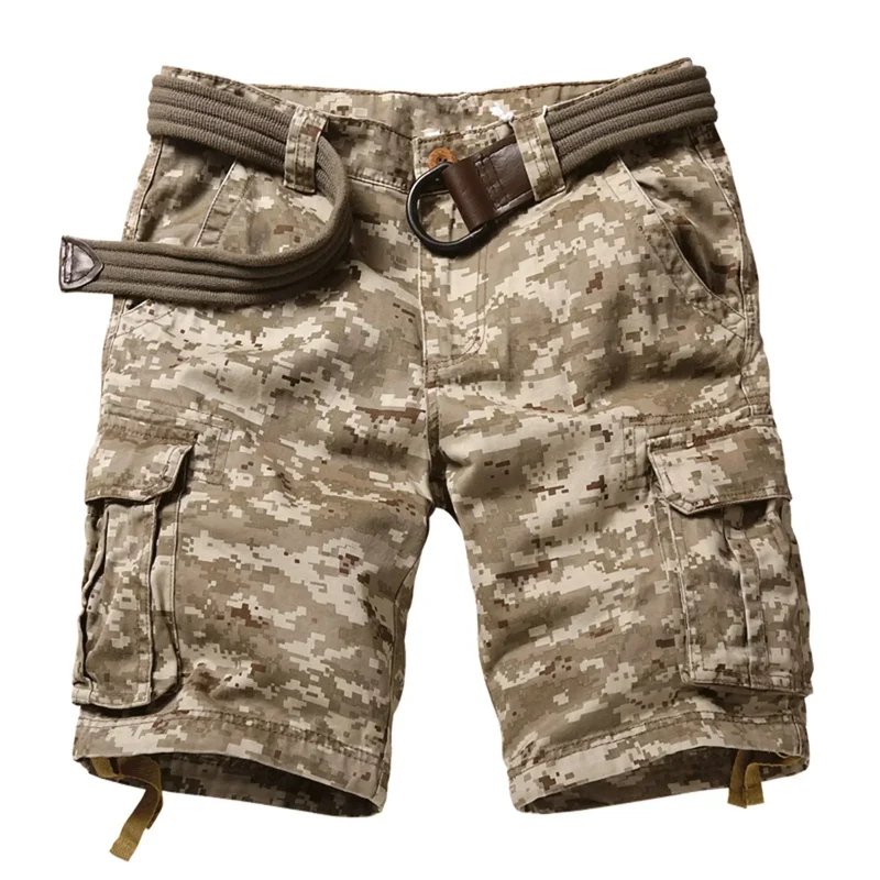 Short de randonnée motif kaki
