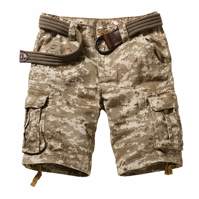 Short de randonnée motif kaki