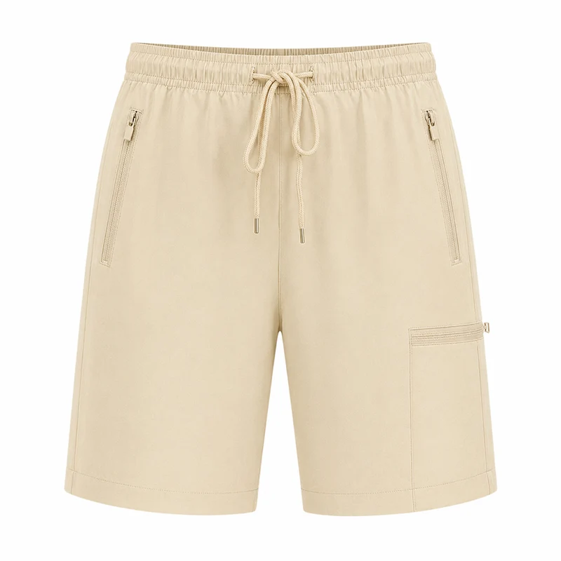 Short randonnée femme respirant