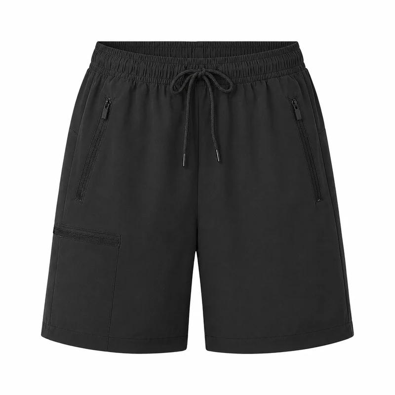 Short randonnée femme respirant