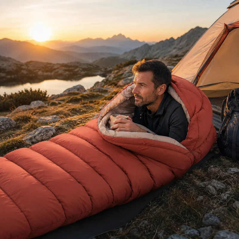 Sac de couchage camping large 3 saisons