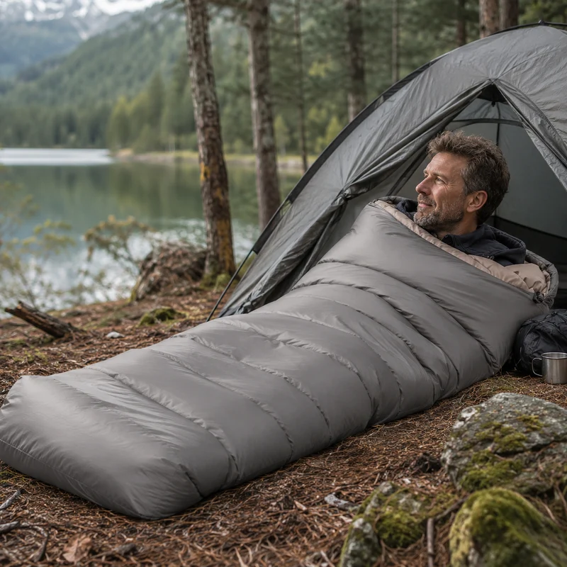 Sac de couchage camping large 3 saisons