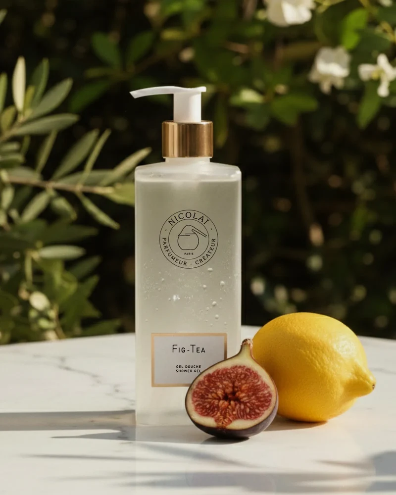 Gel douche 250ml Nicolaï figue thé à personnaliser