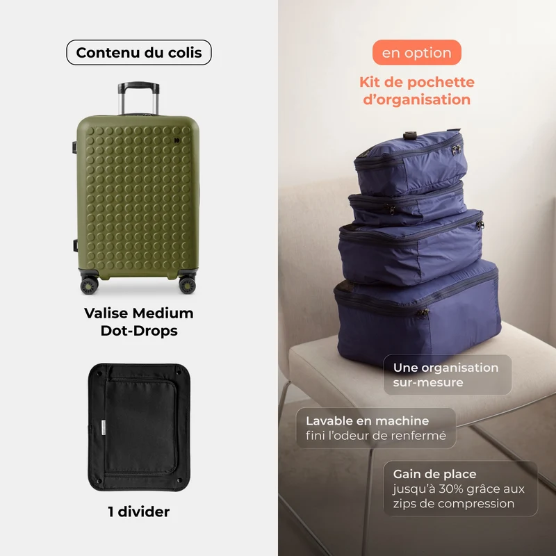 Valise Medium 66 cm réparable à l'infini - Garantie 10 ans