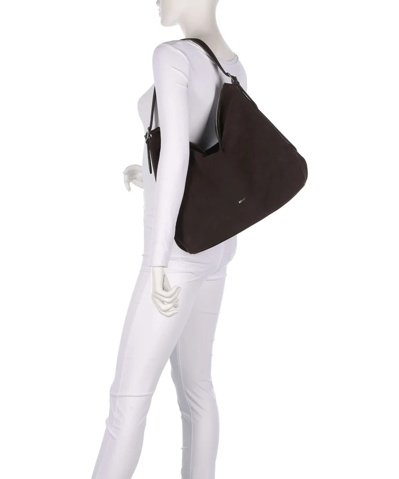 Abro Suede Carina Sac fourre-tout dark brown