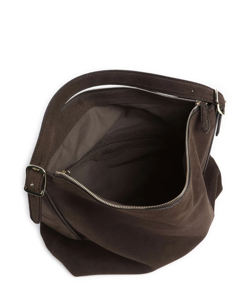 Abro Suede Carina Sac fourre-tout dark brown