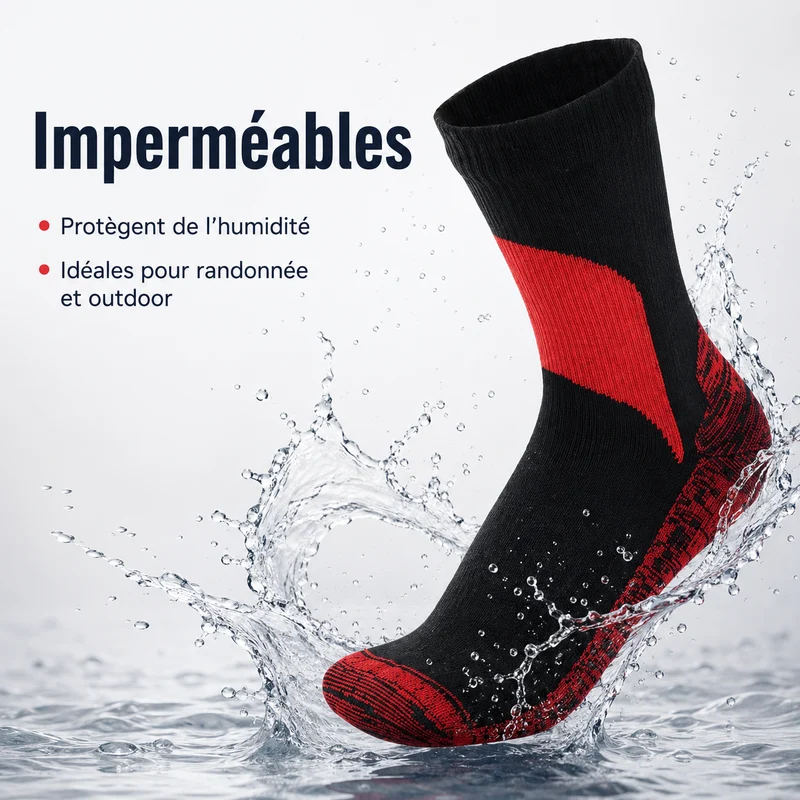 Chaussettes imperméables randonnée respirantes