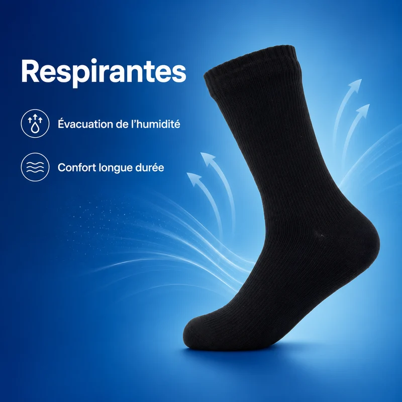 Chaussettes imperméables randonnée respirantes