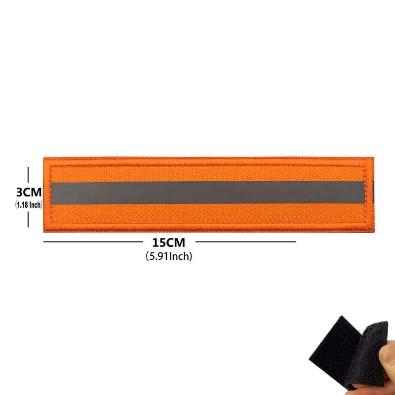 Patch réfléchissant sécurité randonnée velcro sac à dos